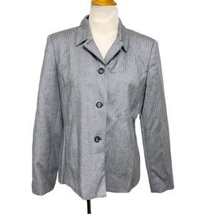 Harve Benard Sport Vintage Wool Jacket Blazer Gray Lined Pockets  Size 10